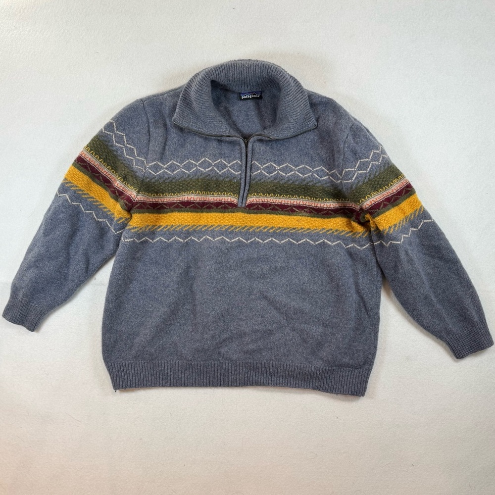 Patagonia Gray Zip-Up Sweater